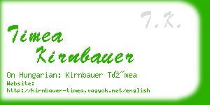 timea kirnbauer business card